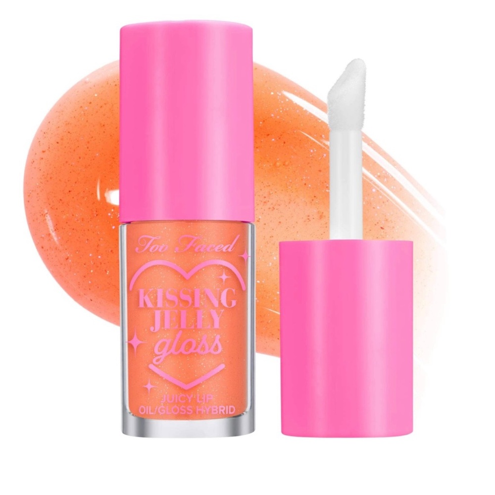Too Faced Kissing Jelly Lip Oil Gloss Peach Rings